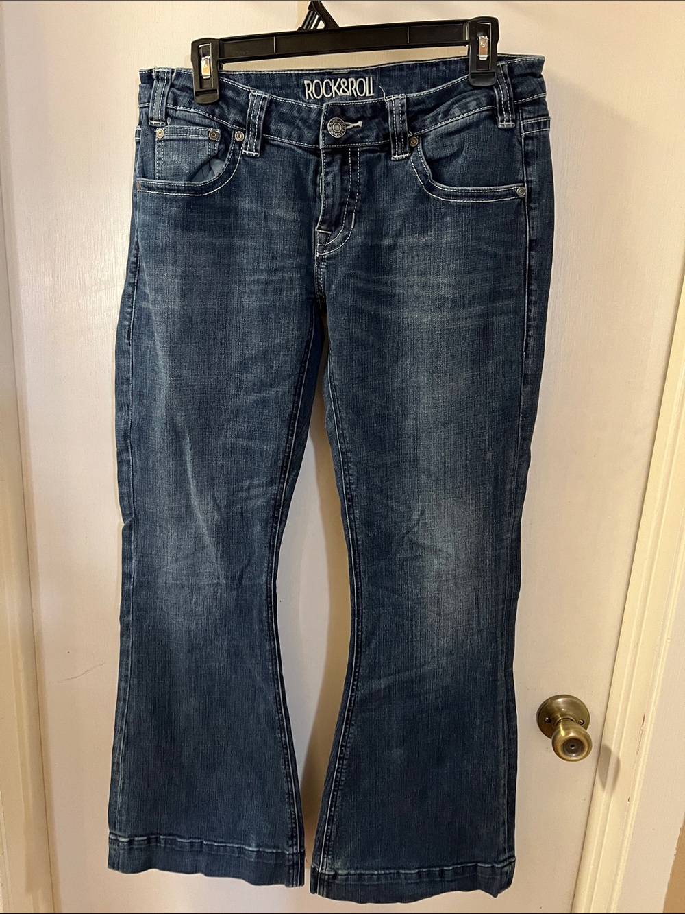 Rock & Roll Cowgirl Dark Blue Flare Jeans